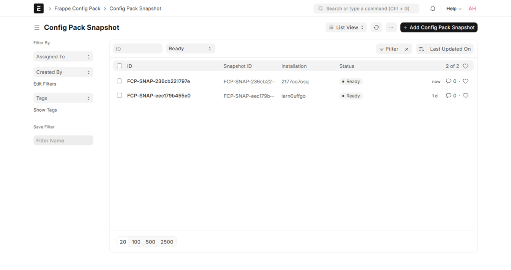 Screenshot 5 of 5 for Frappe Config Pack