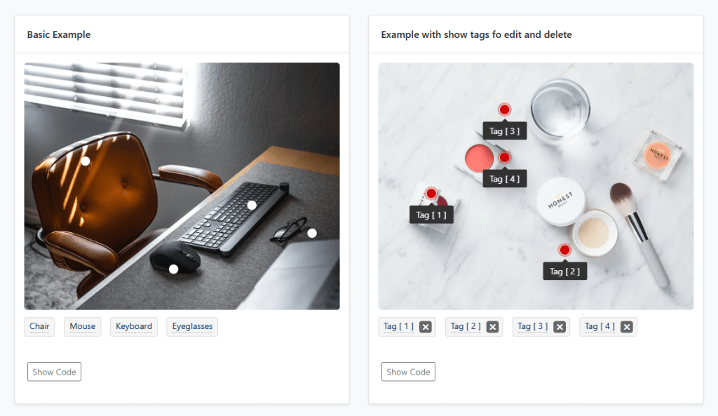 Screenshot 2 of 2 for Tagging Photo – jQuery plugin